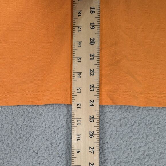 Tommy Hilfiger Polo Mens Size Extra Large Orange Solid Pattern Short Sleeve - Picture 4 of 6